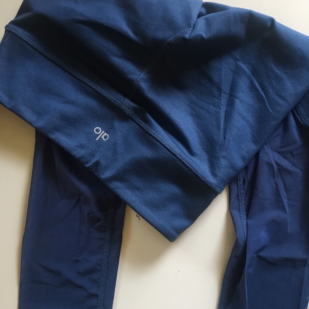 Alo navy blue sheer leggings